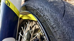 worn motorcycle tire
